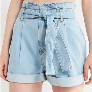 BDG Paperbag Tie Mom shorts
